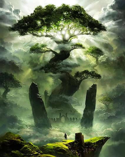 Celtic Tree of Life Full Grain Leather Bag Norse Mythology 