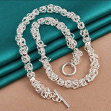925 Sterling Silver Chain Necklace and Bracelet Jewelry Sets Viking Warriors