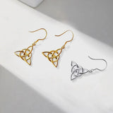 925 Sterling Silver Trinity Knot Earrings Earrings Viking Warriors