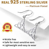 925 Sterling Silver Trinity Knot Earrings Earrings Viking Warriors