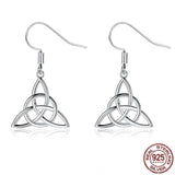 925 Sterling Silver Trinity Knot Earrings Earrings Viking Warriors