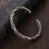 925 Sterling Silver Twisted Woven Bracelet Bracelets Viking Warriors