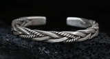 925 Sterling Silver Twisted Woven Bracelet Bracelets Viking Warriors