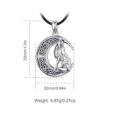 925 Sterling Silver Viking Howling Wolf Necklace Necklaces Viking Warriors