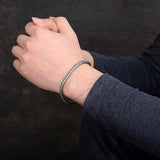 925 Sterling Silver Weave Chain Bracelet Bracelets Viking Warriors