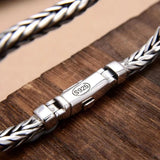 925 Sterling Silver Weave Chain Bracelet Bracelets Viking Warriors