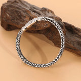 925 Sterling Silver Weave Chain Bracelet Bracelets Viking Warriors