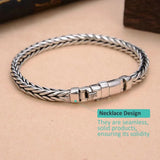 925 Sterling Silver Weave Chain Bracelet Bracelets Viking Warriors