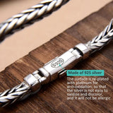 925 Sterling Silver Weave Chain Bracelet Bracelets Viking Warriors