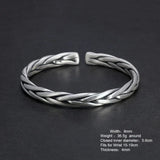 999 Pure Silver Viking Braided Arm Ring Bracelet Bracelets Viking Warriors