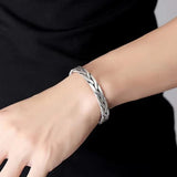 999 Pure Silver Viking Braided Arm Ring Bracelet Bracelets Viking Warriors
