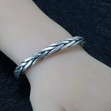 999 Pure Silver Viking Braided Arm Ring Bracelet Bracelets Viking Warriors