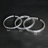 999 Pure Silver Viking Braided Arm Ring Bracelet Bracelets Viking Warriors
