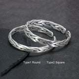999 Pure Silver Viking Braided Arm Ring Bracelet Bracelets Viking Warriors