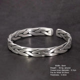999 Pure Silver Viking Braided Arm Ring Bracelet Bracelets Viking Warriors