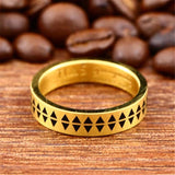 Antique Triangles pattern Nordic Ring Rings Viking Warriors