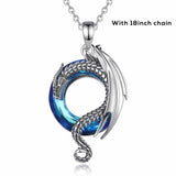 Austrian Crystal Viking Dragon Necklace Necklaces Viking Warriors