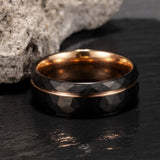 Black  and Gold Tungsten carbide Ring ring Viking Warriors