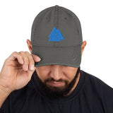 Blue Valknut Distressed Dad Hat Hats Viking Warriors