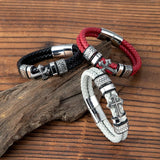 Braided Leather Cross Bracelet Bracelets Viking Warriors