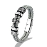 Braided Leather Cross Bracelet Bracelets Viking Warriors