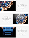 Business Stainless Steel Chronograph Watch Viking Warriors