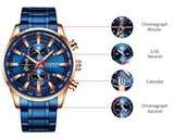 Business Stainless Steel Chronograph Watch Viking Warriors