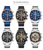 Business Stainless Steel Chronograph Watch Viking Warriors