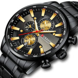 Business Stainless Steel Chronograph Watch Viking Warriors