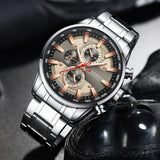 Business Stainless Steel Chronograph Watch Viking Warriors