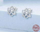 Celtic Knot Heart 925 Sterling Silver Stud Earrings Earrings Viking Warriors