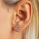 Celtic Knot Heart 925 Sterling Silver Stud Earrings Earrings Viking Warriors