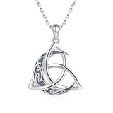 Celtic Knot Moon Trinity Symbol Necklace necklaces Viking Warriors