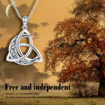 Celtic Knot Moon Trinity Symbol Necklace necklaces Viking Warriors