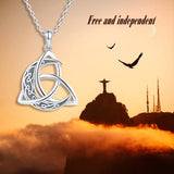 Celtic Knot Moon Trinity Symbol Necklace necklaces Viking Warriors