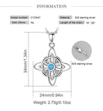 Celtic Knot  Sterling Silver Opal Necklace Necklaces Viking Warriors