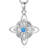Celtic Knot  Sterling Silver Opal Necklace Necklaces Viking Warriors