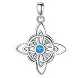 Celtic Knot  Sterling Silver Opal Necklace Necklaces Viking Warriors