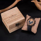 Chronograph Wooden / Leather Wristwatch Watches Viking Warriors