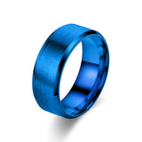 Classic 8mm Tungsten Brushed Couples Ring Rings Viking Warriors