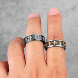 Cross Skull Spinner Ring Viking Warriors