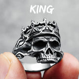 Dark King Skull Ring ring Viking Warriors