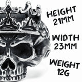Dark King Skull Ring ring Viking Warriors