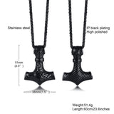 Dark Mjölnir Hammer Pendant Necklace Necklaces Viking Warriors