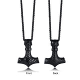 Dark Mjölnir Hammer Pendant Necklace Necklaces Viking Warriors