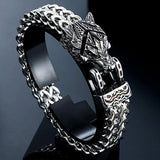 Double Chain Eagle Wolf Snake Bear Bracelet Bracelets Viking Warriors