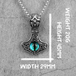 Dragon's Eye Thor Hammer Necklace Necklaces Viking Warriors