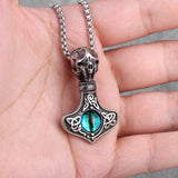 Dragon's Eye Thor Hammer Necklace Necklaces Viking Warriors