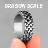 Dragon Scale Stainless Steel Ring ring Viking Warriors