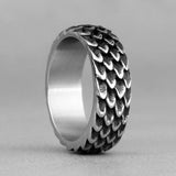 Dragon Scale Stainless Steel Ring ring Viking Warriors